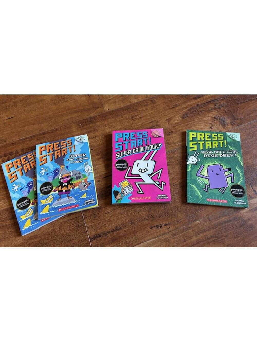 Press Start! Book Set by Thomas Flintham - Mega Mole Girl Digs Deep & Super Game